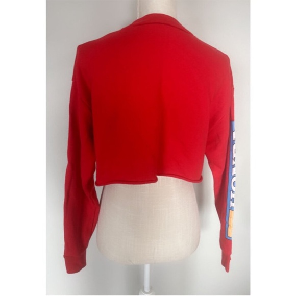 Red Honda Racing Cropped Sweatshirt - Picture 2 of 4